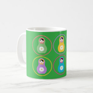 Daisyflower Matryoshka Kaffeetasse