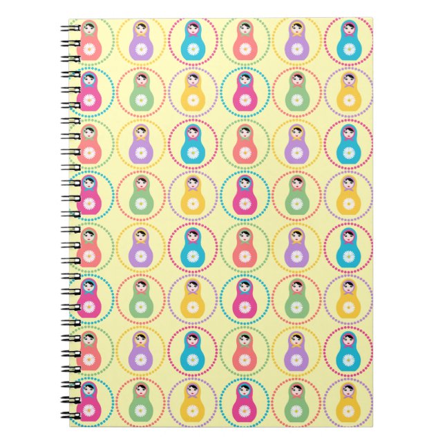 Daisyflower Matryoshka Notizblock (Vorderseite)