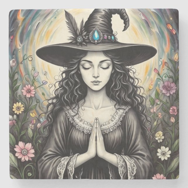 DaisyWitch Steinuntersetzer (Vorderseite)