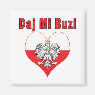 Daj Mi Buzi Eagle Heart Magnet