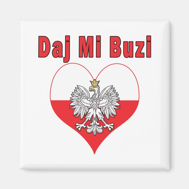 Daj Mi Buzi Eagle Heart Magnet (Vorne)
