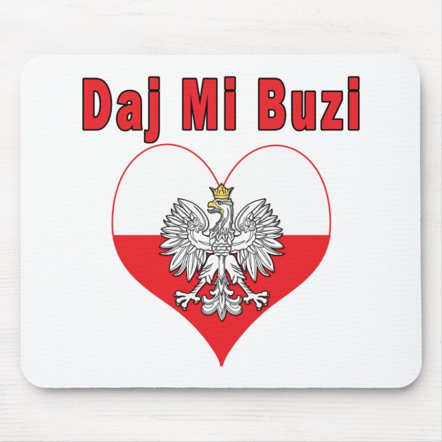 Daj Mi Buzi Eagle Heart Mousepad (Vorne)