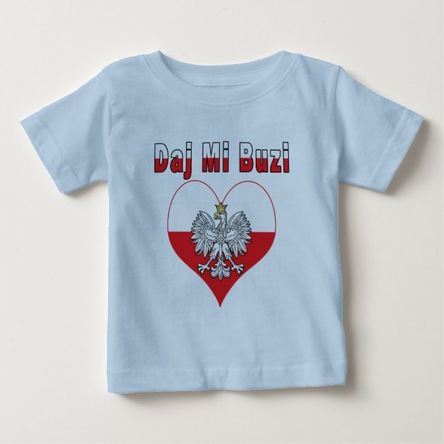 Daj MI Buzi Eagle Herz Baby T-shirt (Vorderseite)