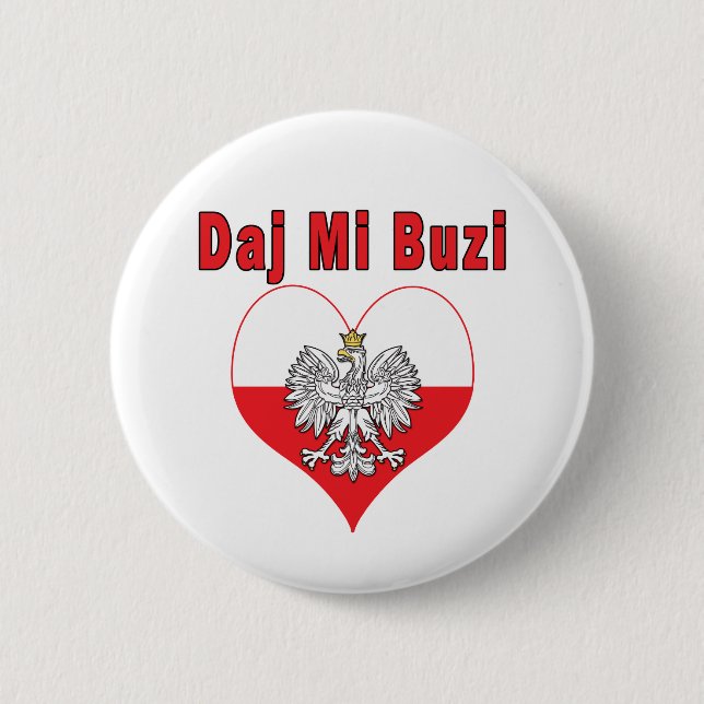 Daj MI Buzi Eagle Herz Button (Vorderseite)