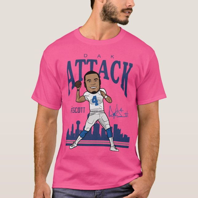 Dak Prescott Dallas Toon T-Shirt (Vorderseite)