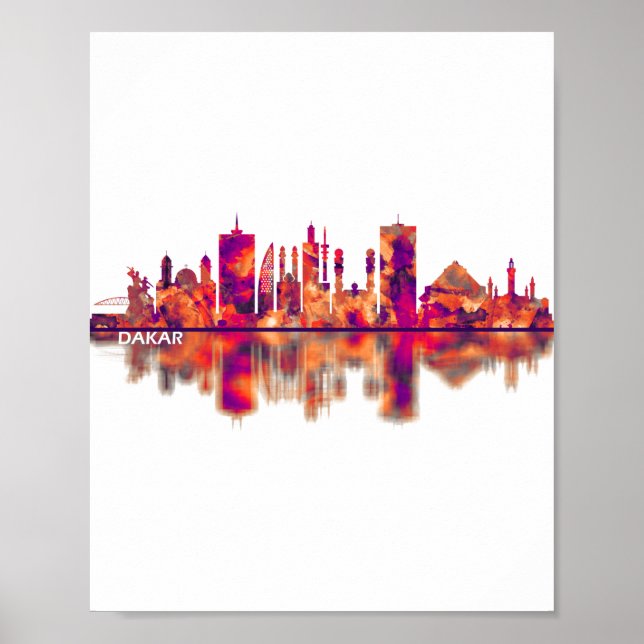 Dakar Senegal Skyline Poster (Vorne)