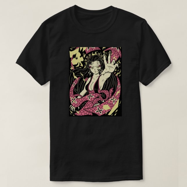 Daki Kimetsu no Yaiba Dämonenschicht T-Shirt (Design vorne)