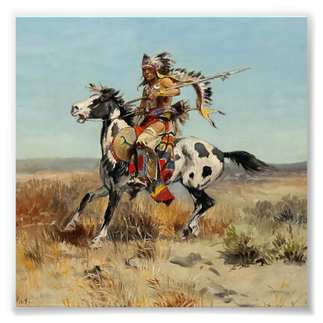 "Dakota Chief" von Charles M Russell Fotodruck (Vorne)
