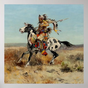 "Dakota Chief" von Charles M Russell Poster