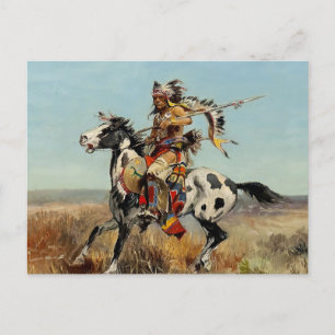 „Dakota Chief“ Western Art von Charles M. Russell Postkarte