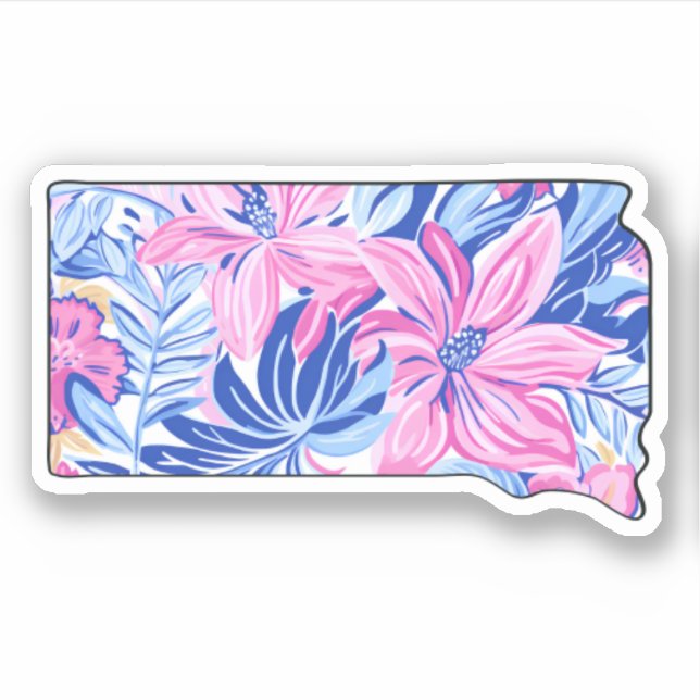 Dakota du Sud - Autocollant d'été - Inspiré Lilly (Devant)