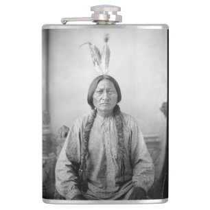 Dakota Leader sitzt Bull Native Amerikanische Urei Flachmann