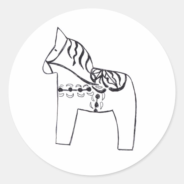 Dal Horse Sticker (Vorderseite)