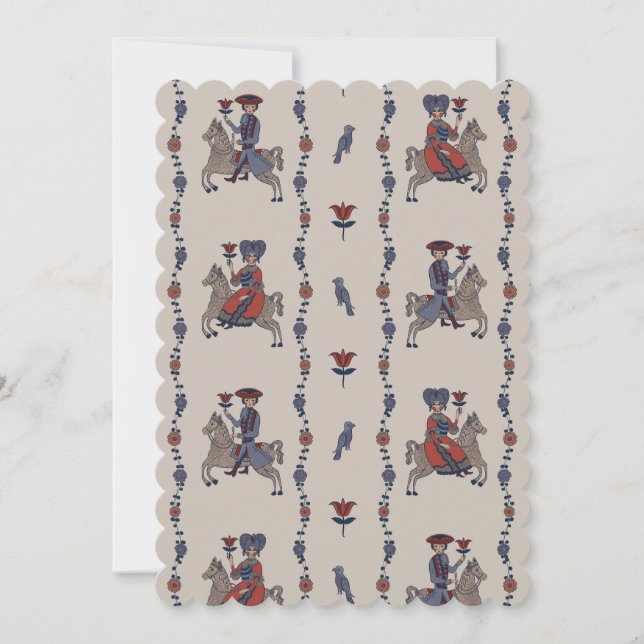 Dala B - flache Einladung: 12,7 cm x 17,8 cm Save The Date (Vorderseite)