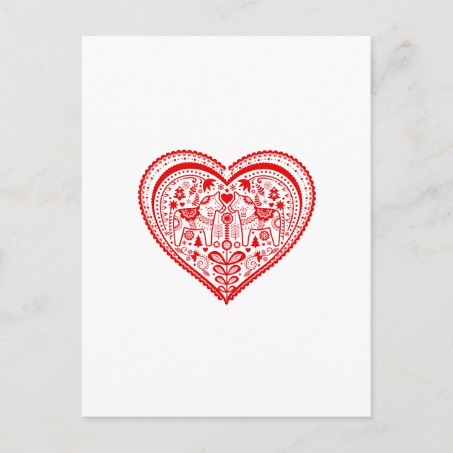 Dala Heart Postkarte (Vorderseite)