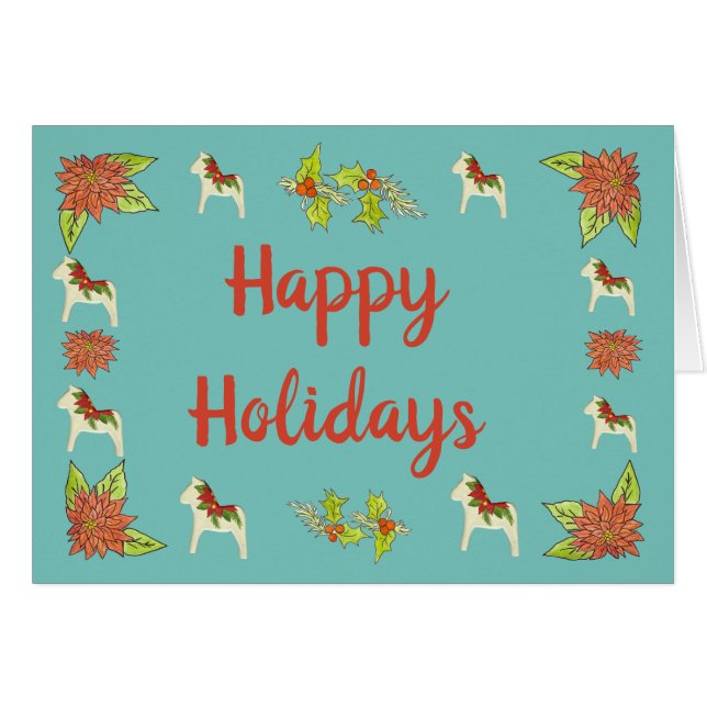 Dala Holiday Card (Vorderseite (Horizontal))