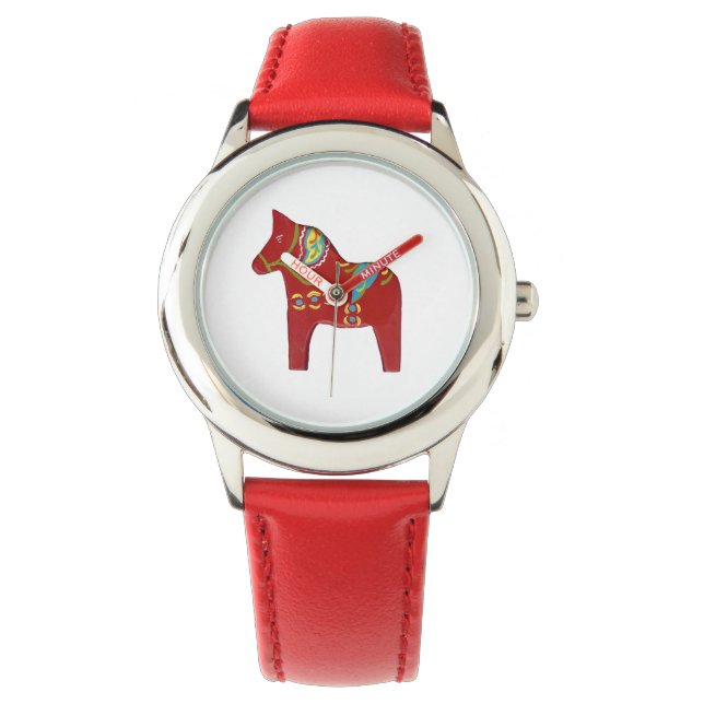 Dala Horse Armbanduhr (Vorderseite)