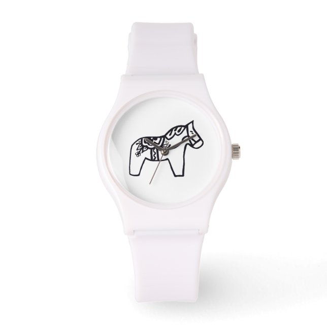 Dala Horse Armbanduhr (Vorderseite)