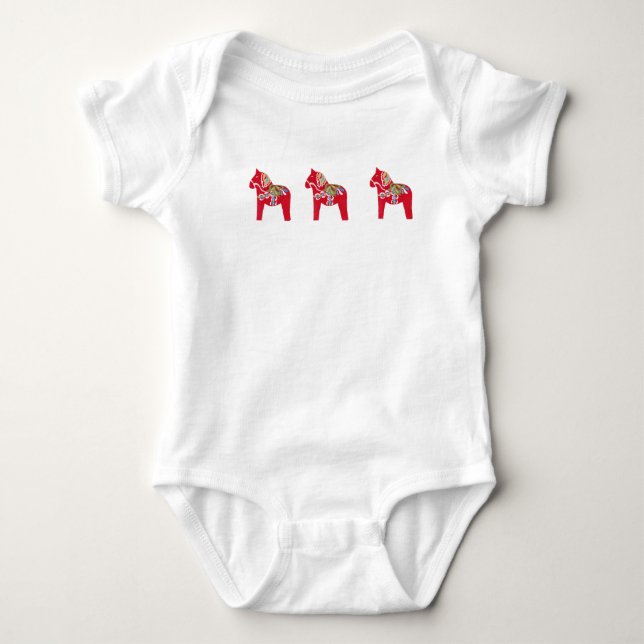 Dala Horse Baby Clothes Baby Strampler (Vorderseite)