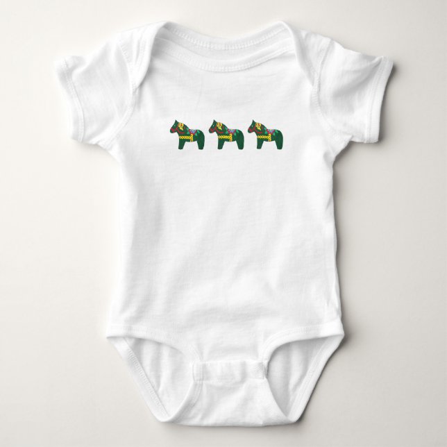 Dala Horse Baby Romper Strampler (Vorderseite)