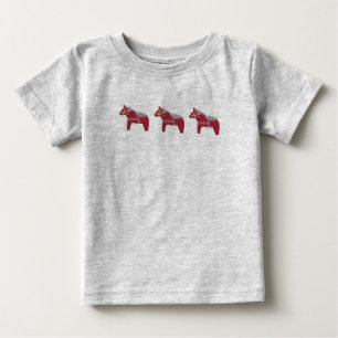 Dala Horse Bio-Säuglingskriecher Baby T-shirt
