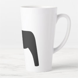 Dala Horse Black Latte Tasse