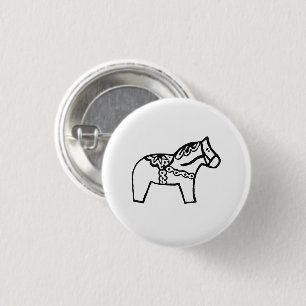 Dala Horse Button