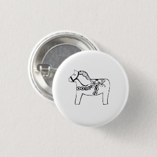 Dala Horse Button