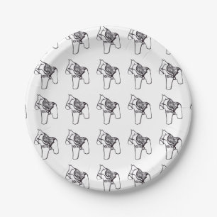Dala Horse by Julia Persson-Morrill Paper Plate Pappteller