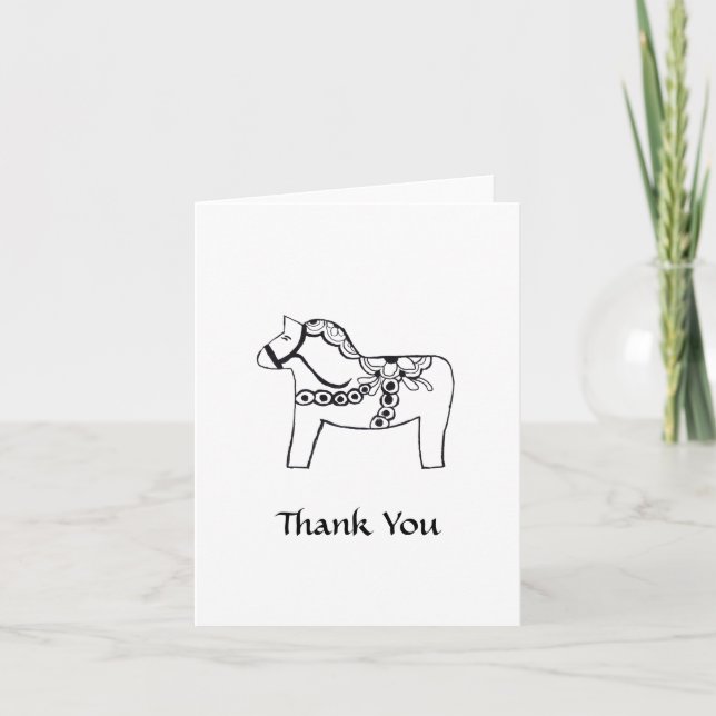Dala Horse Carte de remerciements (Devant)