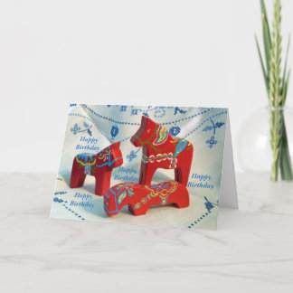 Dala Horse Collection Geburtskarte Karte