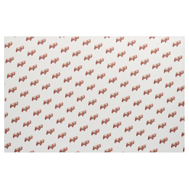 Dala Horse Cotton Fabric Stoff (Yard (91,4 cm))