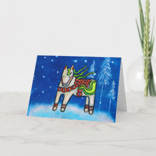 Dala Horse I Christmas Card Feiertagskarte