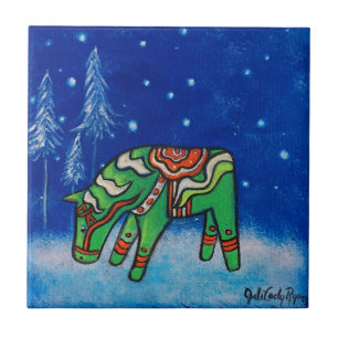 Dala Horse III Tile Untersetzer