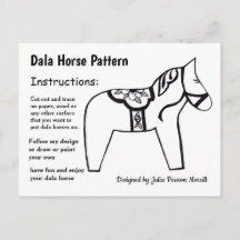 Dala Horse Muster zu teilen