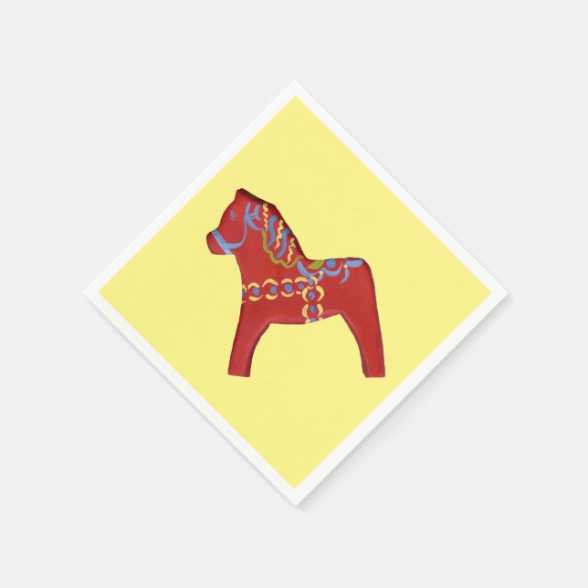 Dala Horse Paper Napkins Serviette (Ecke)