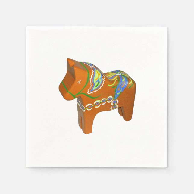 Dala Horse Paper Napkins Serviette (Vorderseite)