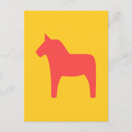 Dala Horse Postcard Postkarte
