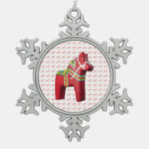 Dala Horse Snowflake Weihnachtsschmuck
