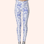 Dala Horse Swedish Indigo und White Pattern Leggings<br><div class="desc">Dala oder Dalecarlian Pferdemuster in Blau und Weiß. Schwedisches Volksstil-Design.</div>