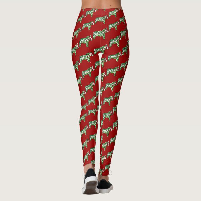 Dala Horse Weihnachten Leggings (Rückseite)