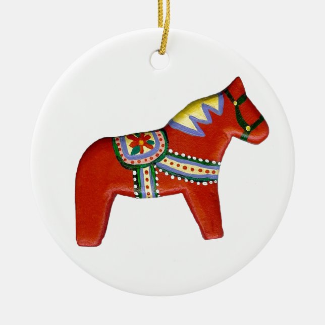 Dala Horse Weihnachtsschmuck (Vorne)