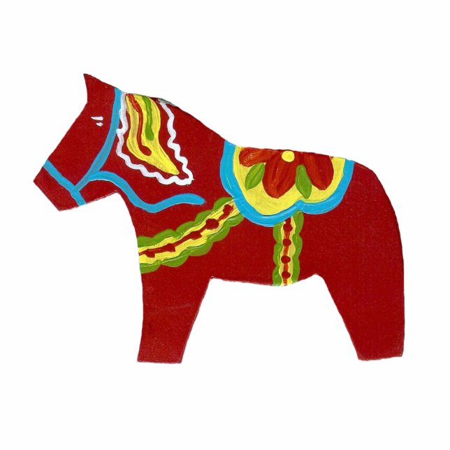 Dala Horse Weihnachtsschmuck Fotoskulptur Ornament (Vorne)