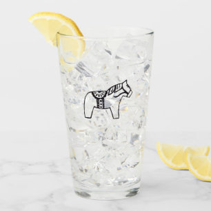 Dala Horse Zeichnend Glas