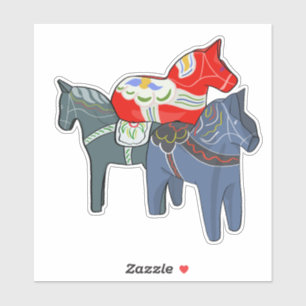 Dala Horses Aufkleber