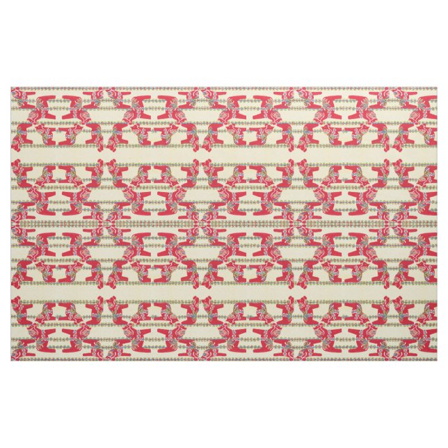 Dala Horses Fabric Stoff (Fat Quarter (45,7 x 55,9 cm))