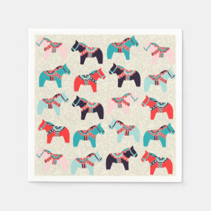 Dala Horses Paper Napkins Serviette