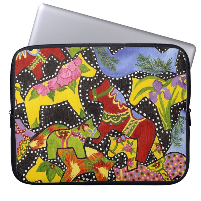 Dala Horses Rickshaw Laptop Sleeve (Vorderseite)