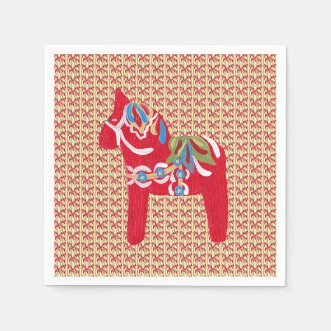 Dala Horses Serviette (Vorderseite)