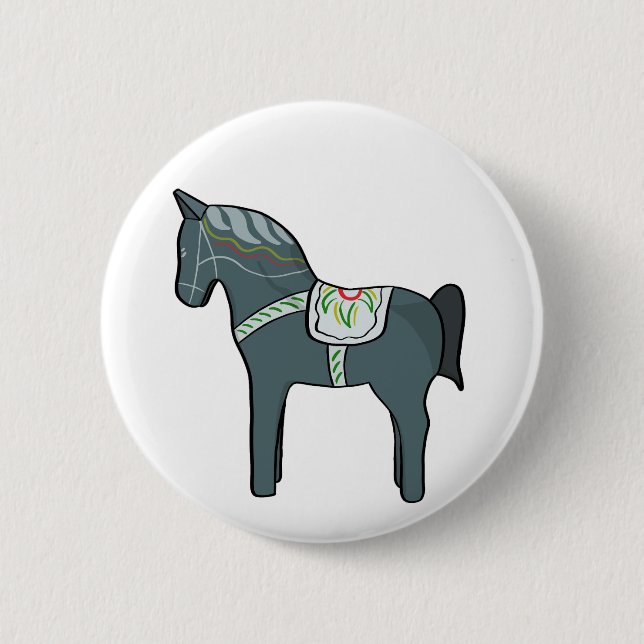 Dala Pferd Button (Vorderseite)